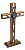Crucifixo Madeira Frisada 26cm São Bento Espelhado Mesa Parede - Imagem 2