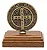 Adorno Mesa Medalha São Bento Metal E Pedestal Madeira 6,2cm - Imagem 4
