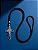 Colar Cordão Cruz Crucifixo (5cm) São Bento - Metal 40cm Preto - Imagem 1