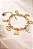 Pulseira História De Santa Rita De Cássia Medalhas Douradas Rose - Imagem 1