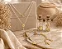 Conjunto Terço E Pulseira Strass Perola Dourado Com Vidrinho - Imagem 1