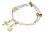 Conjunto Terço E Pulseira Strass Perola Dourado Com Vidrinho - Imagem 8