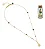 Colar Nossa Senhora Aparecida - Dourado Contas Madeira 4mm - Imagem 5