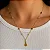 Colar Nossa Senhora Aparecida - Dourado Contas Madeira 4mm - Imagem 2