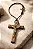 Crucifixo Para Carro Retrovisor São Bento Madeira 9cm - Imagem 1