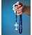 Terço Carlo Acutis 8mm Azul Madeira Com Mochila Chaveiro - Imagem 3