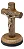 Crucifixo Madeira 6cm São Bento Ouro Velho P Painel De Carro - Imagem 2