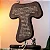 Cruz De Mesa Tau Franciscano 15cm Madeira Com Oração - Imagem 1