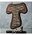 Cruz De Mesa Tau Franciscano 15cm Madeira Com Oração - Imagem 4