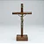 Crucifixo Madeira Cilindrica 15cm Jesus Cristo Ouro Velho - Imagem 7