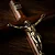 Crucifixo Madeira Cilindrica 15cm Jesus Cristo Ouro Velho - Imagem 6