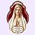 Colante Adesivo Resinado Nossa Senhora De Fátima 9cm - Imagem 1