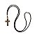 Kit 10 Colar Cordão Marrom Cristo Crucifixo Mad Imbuia 40cm - Imagem 7