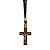 Kit 10 Colar Cordão Marrom Cristo Crucifixo Mad Imbuia 40cm - Imagem 6