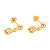 Brinco Baby Bolinha Gota 3mm Folheado a Ouro - Imagem 2