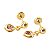 Brinco Baby Bolinha Gota 3mm Folheado a Ouro - Imagem 4