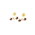 Brinco Baby 2 pedras 3mm Folheado a Ouro - Imagem 6