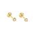 Brinco Baby Pérola  2mm Folheado a Ouro - Imagem 1