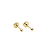 Brinco Baby Bolinha 2mm Folheado a Ouro - Imagem 1