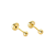 Brinco Baby Bolinha 2,5mm Folheado a Ouro - Imagem 1