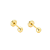 Brinco Baby Bolinha 3mm Folheado a Ouro - Imagem 1