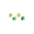 Brinco Baby Zircônia 3mm Folheado a Ouro - Imagem 2