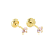Brinco Baby Zircônia 3mm Folheado a Ouro - Imagem 7