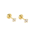 Brinco Baby Zircônia 3mm Folheado a Ouro - Imagem 4