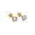 Brinco Baby Zircônia 5mm Folheado a Ouro - Imagem 1