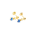 Brinco Baby Bolinha e Pedra 3mm Folheado a Ouro - Imagem 4