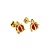 Brinco Baby Joaninha Zircônia 4mm  Folheado a Ouro - Imagem 2