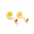 Brinco Baby Pedra 4,5mm Folheado a Ouro - Imagem 1