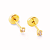 Brinco Baby Pedra 4,5mm Folheado a Ouro - Imagem 3