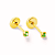 Brinco Baby Pedra 4,5mm Folheado a Ouro - Imagem 6