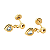 Brinco Baby Bolinha Pedra 3mm Folheado a Ouro - Imagem 1