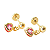 Brinco Baby Bolinha Pedra 3mm Folheado a Ouro - Imagem 4