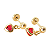 Brinco Baby Bolinha Pedra 3mm Folheado a Ouro - Imagem 5