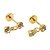 Brinco Baby 2 Pedras 2,5mm Folheado a Ouro - Imagem 4