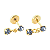 Brinco Baby com 2 Pedra 2,5mm Folheado a Ouro - Imagem 2