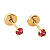 Brinco Baby com Pedra 2,5mm Folheado a Ouro - Imagem 5