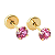 Brinco Baby com Pedra 3,5mm Folheado a Ouro - Imagem 3