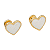 Brinco Baby Coração com Borda Torcida Folheado a Ouro - Imagem 1