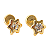 Brinco Baby Estrela com Pedra 3mm Folheado a Ouro - Imagem 4