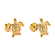 Brinco Baby Tartaruga Folheado a Ouro - Imagem 1