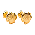 Brinco Baby Concha Pequena Folheado a Ouro - Imagem 1