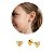 Brinco Infantil Coração Pedrinha Folheado Ouro 18k Hipoalergênico Tarraxa Baby Delicado - Imagem 4