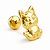 Brinco Infantil Gatinho Folheado a Ouro 18k Hipoalergênico Tarraxa Baby Brinco Pet Delicado Feminino - Imagem 5
