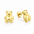 Brinco Infantil Ursinho Folheado a Ouro 18k Hipoalergênico Tarraxa Baby Delicado Feminino - Imagem 1