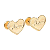 Brinco Coração Amor Folheado a Ouro - Imagem 1