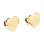 Brinco Coração Gordo Folheado a Ouro - Imagem 1